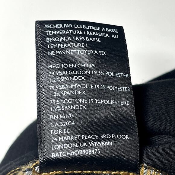 BDG‎ Womens High Rise Skinny Stairway Jeans Size 27 Sparkle Metallic Button Fly - Picture 7 of 7